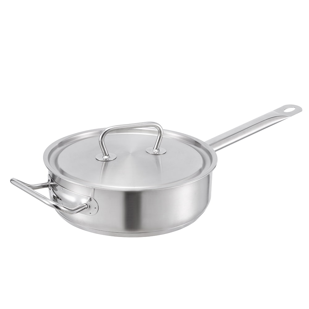 24*7CM Mâner lateral și tigaie din oțel inoxidabil cu mâner lung JY-2407DGB