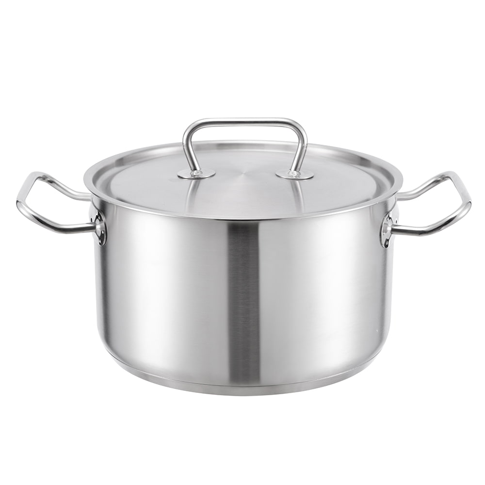 24 * 13,8 CM oală de stocare cu capac din oțel inoxidabil cu mâner lateral dublu JY-24138DGB