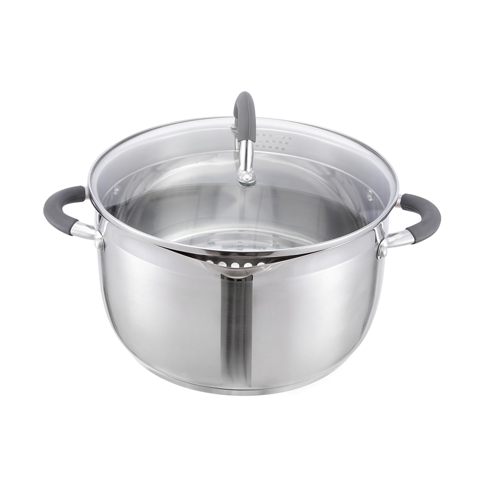 24*13.8CM Oală de stocare cu capac din sticlă cu mâner lateral dublu JY-24138DZ