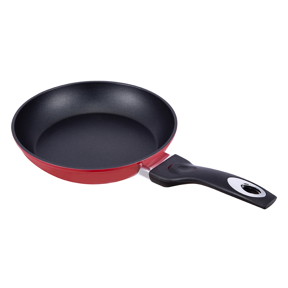 26*5,0 cm tigaie din aluminiu antiaderentă neagră/roșie fără capac JY-RF29-1-2650